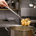 Ver imagem 6 de Kit 3 Talheres para Cozinha Grande Inox Concha Escumadeira Colher Buffet Weck Utensílios