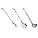 Ver imagem 1 de Kit 3 Talheres para Cozinha Grande Inox Concha Escumadeira Colher Buffet Weck Utensílios