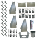 Ver imagem 1 de Kit Calha Telhado Cocho Divisa Platibanda 5 Mts Galvanizada Galvocalhas Calha Galvanizada Saída Redo