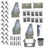 Kit Calha Telhado Cocho Divisa Platibanda 5 Mts Galvanizada Galvocalhas Calha Galvanizada Saída Redo - 1