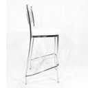 Ver imagem 4 de Banqueta EMPILHÁVEL cromada Altura 65cm assento branco - Poltronas do Sul