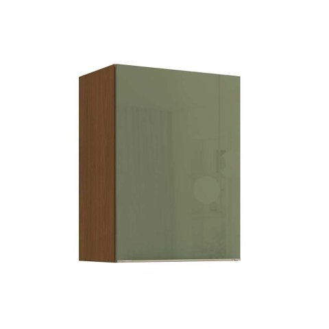 Armário Aéreo P/ Cozinha Vibra T643 C/ 1 Porta 60cm Canela/verde Pistache Lacca - Kappesberg