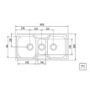 Ver imagem 3 de Cuba Sobrepor Tramontina 93831/133 Aço Inox Acetinado com Acessórios + Torneira