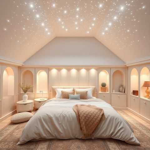 Kit Céu Estrelado de Fibra Ótica Rgb Multicor 200 Pontos