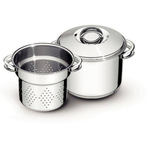 Jogo Cozi Pasta Aço Inox 2 Peças 20cm Solar Tramontina 65500/410