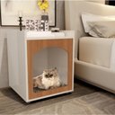 Ver imagem 1 de Mesa Cabeceira Casinha de Cachorro-gato Pet Off White-freijó