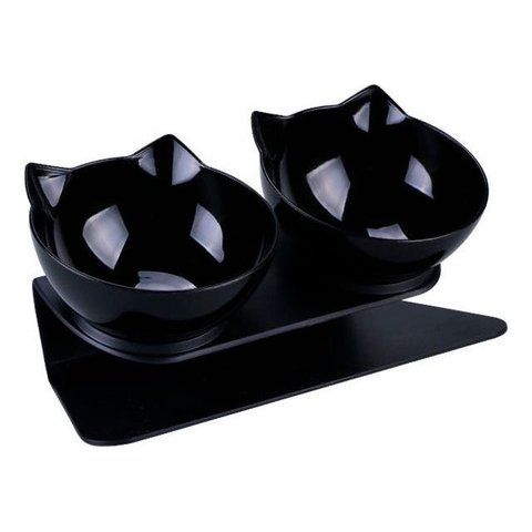 Comedouro e Bebedouro Gato Duplo Elevado Ergonômico Design