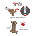 Ver imagem 2 de Reparo para Registro de Pressão sem Canopla Porto Belo Marrom Durín