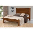 Ver imagem 2 de Cama Casal Madeira Maciça Vintage Lara - Castanho - Cor: Marrom