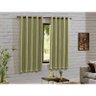 Cortina Bella Janela Seda Amassada 3,00x2,50 - Verde - 1