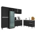 Ver imagem 1 de Cozinha Vanessa e Balcão de Pia Tatiane 120 Cm Preto Fosco - Ajl