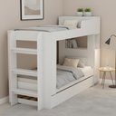 Ver imagem 2 de Treliche com Cama Auxiliar Adulto Junevil Baú Superior Escadas Armário 1 Porta Prateleiras