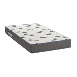 Cama Solteiro Simba Branco Fosco Pés Madeira Natural com Colchão D33 - Reller Móveis - 4