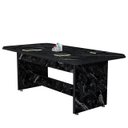 Ver imagem 4 de Mesa de Reunião Retangular Estampa de Mármore para 6 Lugares Escritório:preto
