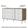 Cômoda com 6 Gavetas - Avelã/Branco - 2