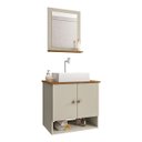 Ver imagem 1 de Gabinete Arm Banheiro Deli 2 Portas com Cuba Torino Branca