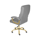 Ver imagem 3 de Cadeira Escritorio Oslo - Cinza | Dourado Matte