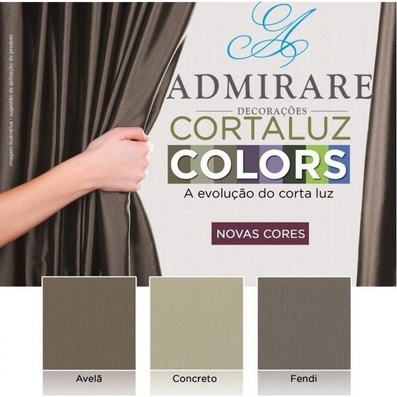 Cortina Blackout 2,80 x 2,50 Coleção Nova - Admirare - Tabaco