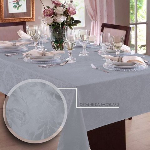 Toalha de Mesa Jacquard 6 Lugares | Admirare - Silver