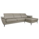 Ver imagem 3 de Sofá de Couro Hannover 3 Lugares com Chaise Baú Direita - Avelã