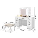 Ver imagem 4 de Penteadeira com Porta Joias Interruptor Usb 7 Gavetas e Banqueta Boreal Branco