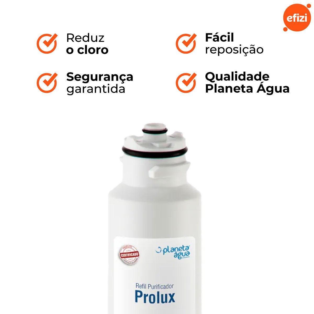 Refil Filtro Prolux para Purificador Eletrolux Planeta Água - 5