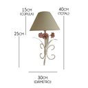 Ver imagem 2 de Abajur Luminária Infantil para Quarto de Menina Rustico com Flores
