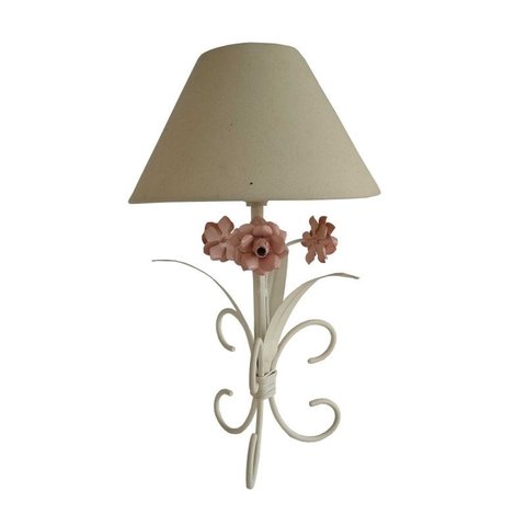 Abajur Luminária Infantil para Quarto de Menina Rustico com Flores