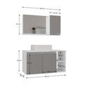 Ver imagem 3 de Conjunto Gabinete Banheiro Virtus 80cm Gabinete + Cuba + Espelheira Branco Cinza