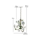 Ver imagem 2 de Lustre para Quarto Infantil Menina Artesanal com 03 Lâmpadas de Rosas - Branco & Verniz
