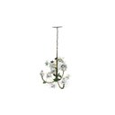 Ver imagem 1 de Lustre para Quarto Infantil Menina Artesanal com 03 Lâmpadas de Rosas - Branco & Verniz