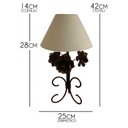 Ver imagem 2 de Luminária Abajur de Quarto Cabeceira de Cama e Iluminação Lateral em Ferro - Verniz