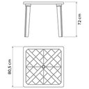 Ver imagem 3 de Mesa Plástica Tramontina Desmontável 80,5x72cm Preta Quadrada Eco Summa Sancho Polipropileno