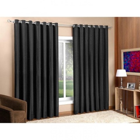 Cortina Para Sala/Quarto Oxford 300x250 | Admirare - Preta