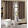 Cortina Para Sala/Quarto Oxford 200x180 | Admirare - Marrom - 1