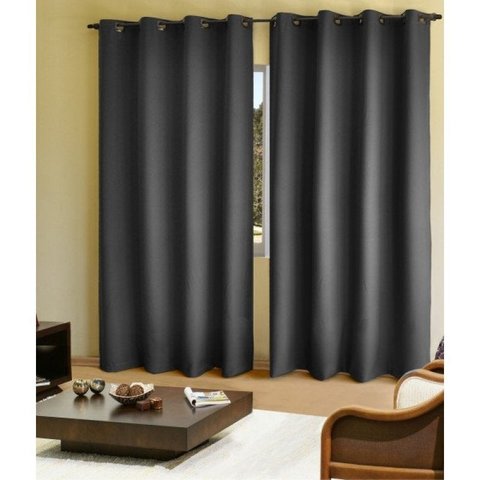 Cortina Para Sala/Quarto Oxford 200x180 | Admirare - Preta