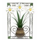 Ver imagem 1 de Quadro em Ferro para Parede com Moldura e Flores Decorativo para Quarto - Branco
