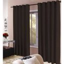 Ver imagem 1 de Cortina para Sala/Quarto Barcelona 400x250 com Ilhóses - Tabaco