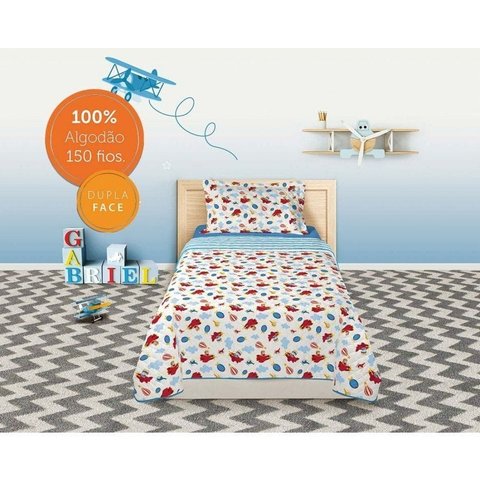 Cobreleito Dupla Face Solteiro Piloto 2 Peças 04582201 | Lepper