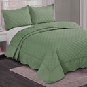 Ver imagem 2 de Kit Colcha Orfeu Camesa King 3 Peças Microfibra Verde