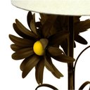 Ver imagem 4 de Abajur Luminária Rústica de Quarto em Ferro Flores e Cúpula - Verniz