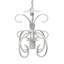 Ver imagem 3 de Lustre para Corredor e Sala Moderna Provençal Todo Branco 1 Bocal Rococó - Branco