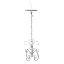 Ver imagem 1 de Lustre para Corredor e Sala Moderna Provençal Todo Branco 1 Bocal Rococó - Branco