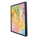 Ver imagem 5 de Quadro Decorativo Abstrato Mármore Colorido em Moldura Caixa Tacolado Moldura Trad 1cm Preta com Vid