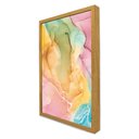 Ver imagem 3 de Quadro Decorativo Abstrato Mármore Colorido em Moldura Caixa Tacolado Moldura Trad 1cm Preta com Vid