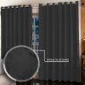 Cortina Jacquard para sala/quarto 4 x 2,5 m | Admirare - Grafite - 1