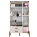 Ver imagem 3 de Guarda Roupa Quarto Infantil Iris com 3 Portas e 1 Gaveta Off White