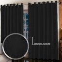 Ver imagem 1 de Cortina Jacquard para sala/quarto 2,00 x 1,80 m | Admirare - Preta