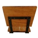 Ver imagem 3 de Banqueta Alta de Madeira e Ferro Rustica Barata para Decoração de Cozinha - Verniz