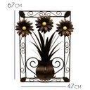 Ver imagem 2 de Quadro em Ferro para Parede com Moldura e Flores Decorativo para Quarto - Verniz
